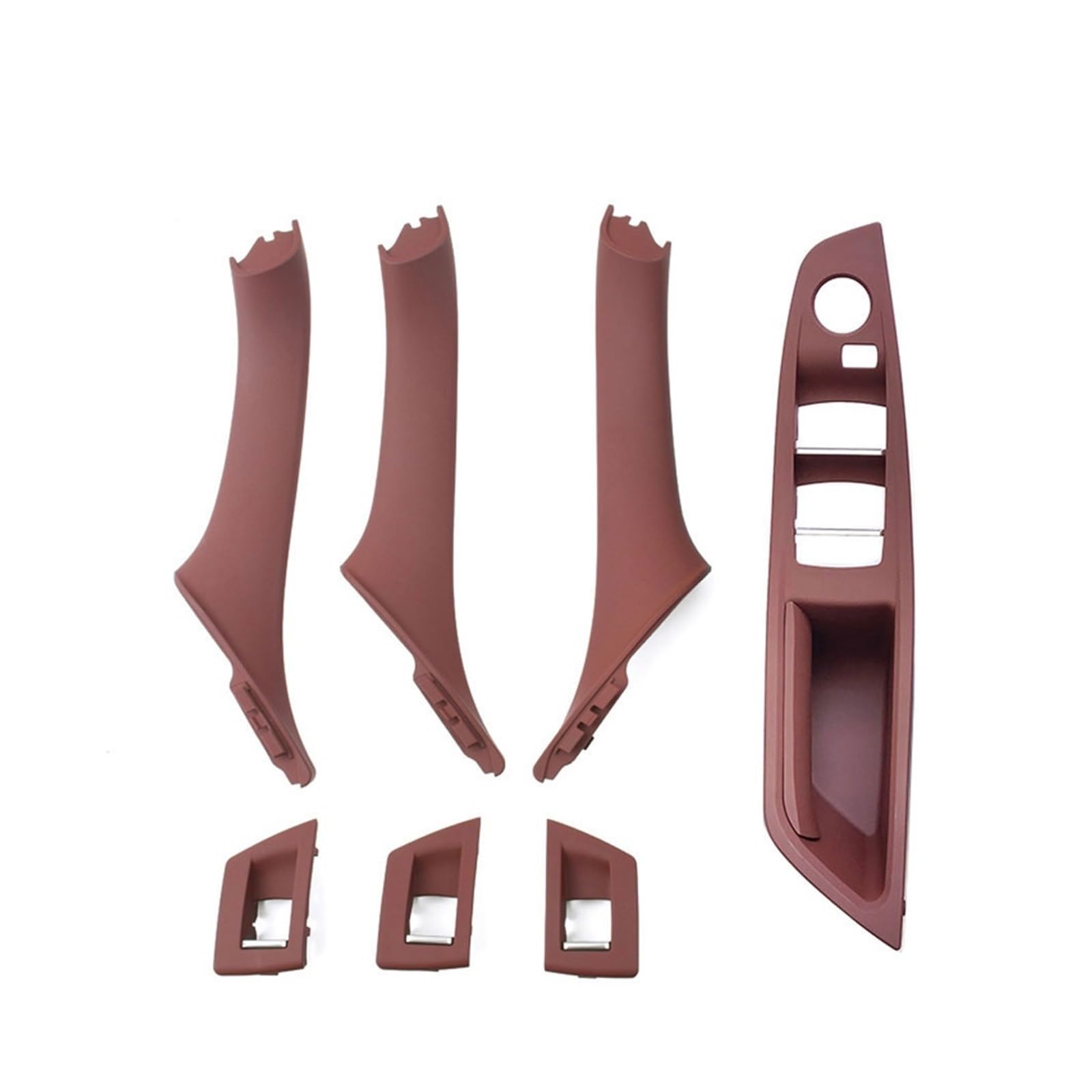 Autotürgriff RHD Rechtslenker Für 5er F10 F11 F18 520 523 525 528 Fensterheberschalter Innentürgriff Pull Panel Cover Set Türgriff(Model B Redbrown) von SGHFUVE
