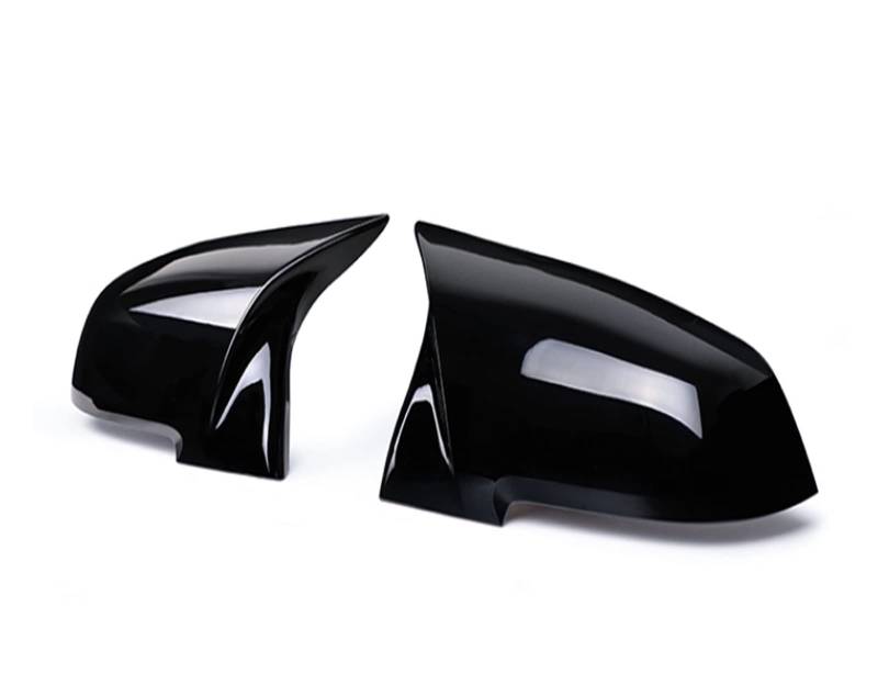 Seitenspiegel Abdeckkappen Außenspiegel-Abdeckkappen Für F20 F21 F22 F30 F32 F36 X1 F87 M3, Glänzend Schwarz, Rückspiegel-Abdeckkappe Außenspiegelkappe(Bright Black) von SGHFUVE