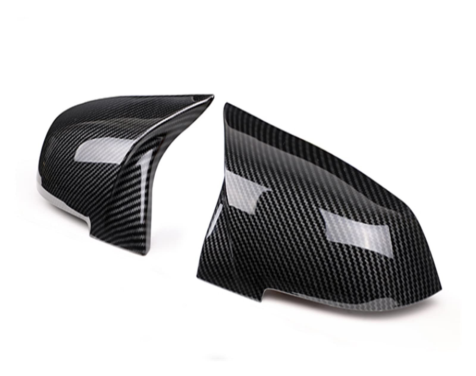 Seitenspiegel Abdeckkappen Außenspiegel-Abdeckkappen Für F20 F21 F22 F30 F32 F36 X1 F87 M3, Glänzend Schwarz, Rückspiegel-Abdeckkappe Außenspiegelkappe(Carbon Fiber Pattern) von SGHFUVE