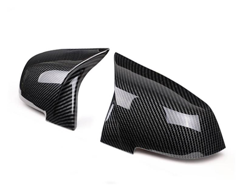 Seitenspiegel Abdeckkappen Außenspiegel-Abdeckkappen Für F20 F21 F22 F30 F32 F36 X1 F87 M3, Glänzend Schwarz, Rückspiegel-Abdeckkappe Außenspiegelkappe(Carbon Fiber Pattern) von SGHFUVE