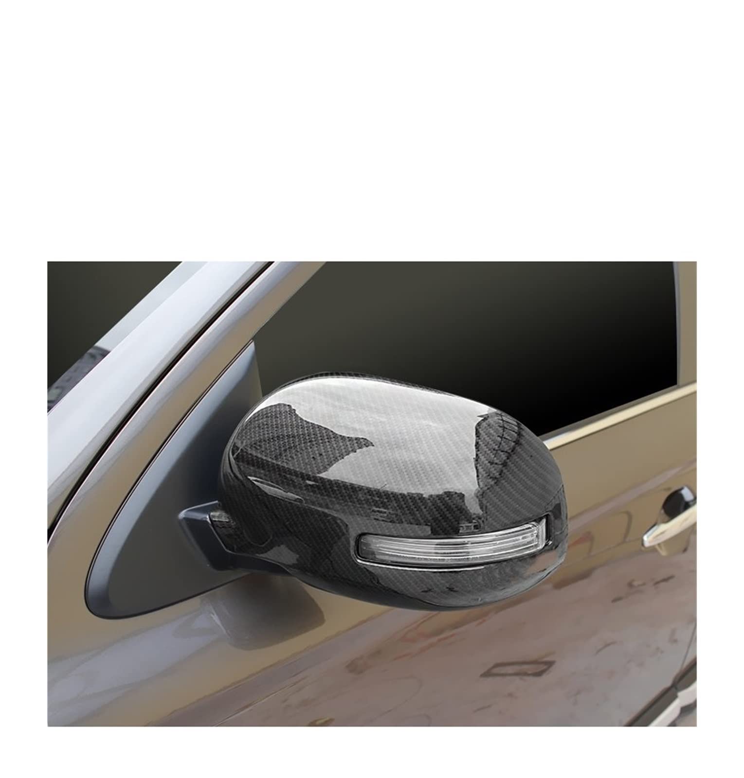 Seitenspiegel Abdeckkappen Auto Seite Spiegel Carbon Faser Rückspiegel Abdeckung Außen Für Mitsubishi Für Outlander 2013 2015 2016 2017 2018 2020 Außenspiegelkappe(Suitable Models) von SGHFUVE
