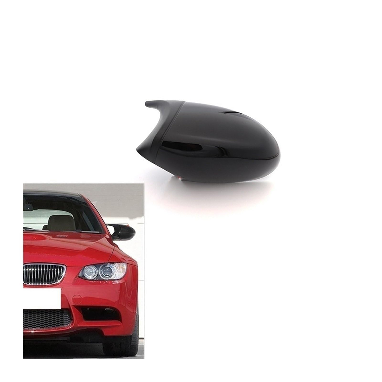 Seitenspiegel Abdeckkappen Auto Zubehör Für 1 3 Serie E92 E93 Carbon Faser Look Hinten Spiegel Kappe E90 E91 Schwarz M3 Stil Abdeckung E81 E82 E87 E88 Außenspiegelkappe(1pc Pre-LCI Left) von SGHFUVE
