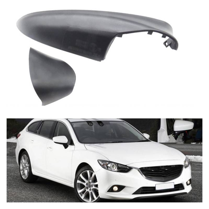 Seitenspiegel Abdeckkappen Für Mazda 6 Für Atenza Für GJ Links Rechts Auto Zubehör Seite Tür Rückspiegel Unteren Abdeckungen Flügel Spiegel Shell Gehäuse Kappe Außenspiegelkappe(A Left and Right) von SGHFUVE
