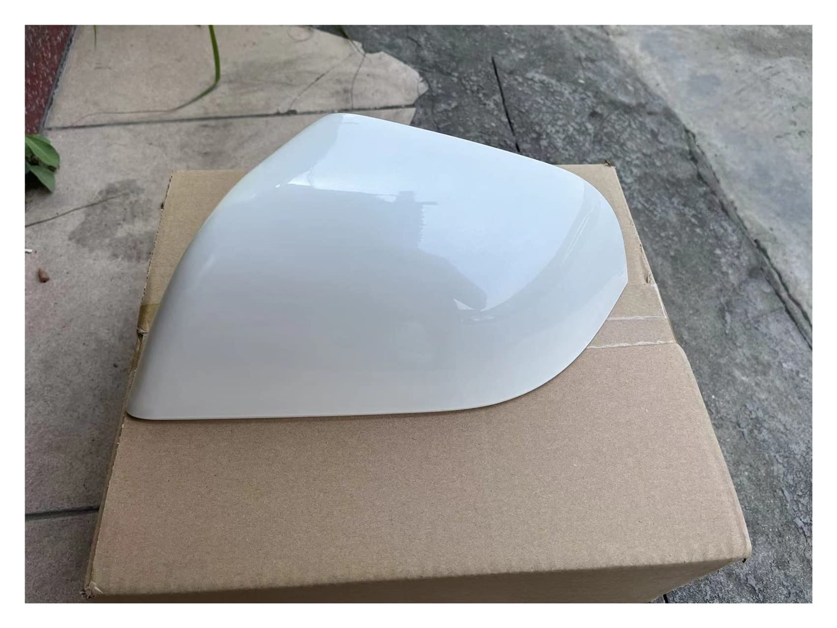 Seitenspiegel Abdeckkappen Für Tesla Für Modell 3 Spiegel Gehäuse Für Tesla Für Modell Y 2018-2021 Rückspiegel Reparatur Kit Basis Halterung Skeleton Außenspiegelkappe(My Left White) von SGHFUVE