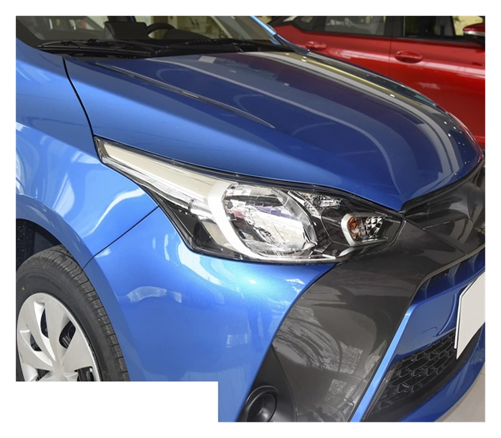 Seitenspiegel Abdeckkappen Für Toyota Für Yaris Für HYBRID Rückspiegel Abdeckung Reverse Spiegel Shell Spiegel Fall Gehäuse Auto Zubehör Außenspiegelkappe(Aurora Blue Left) von SGHFUVE