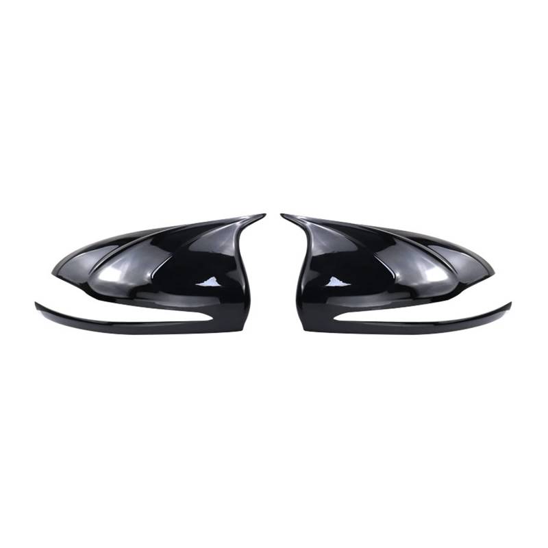 Seitenspiegel Abdeckkappen Helle Schwarze Auto-Rückspiegel-Abdeckungs-Ordnung LHD Für Benz Für C-Klasse W205 Für E-Klasse W213 Für GLC-Klasse X253 Für S-Klasse W222 Außenspiegelkappe(Bright Black) von SGHFUVE