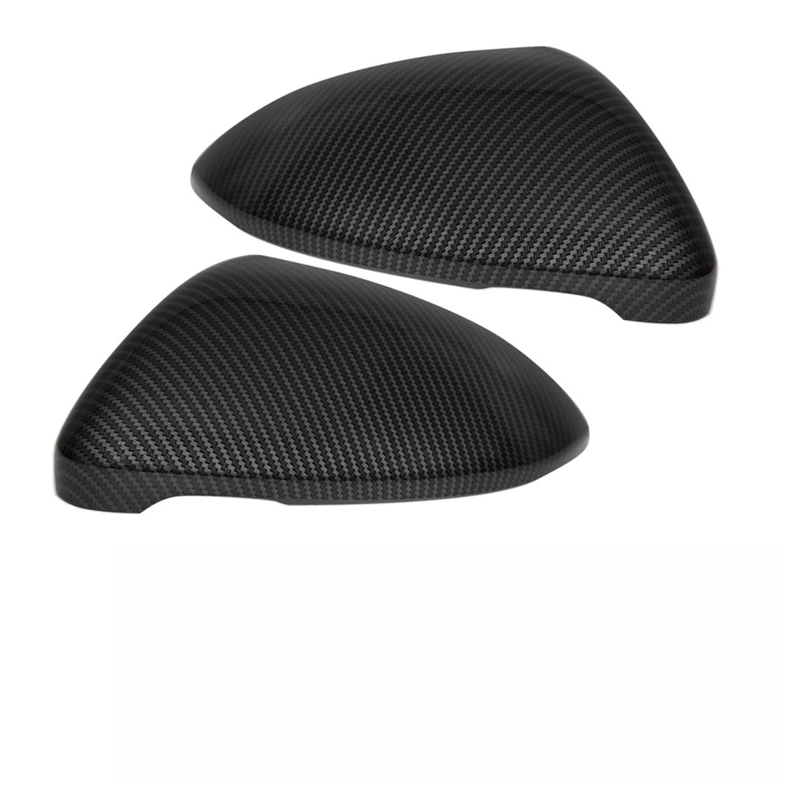 Seitenspiegel Abdeckkappen Seite Rückspiegel Abdeckung Kappen Für VW Für Touran Für Golf 7 Für MK7 7,5 Für GTI 2013-2020 Spiegel Werkzeuge Fall Zubehör Außenspiegelkappe(Carbon Look Black) von SGHFUVE