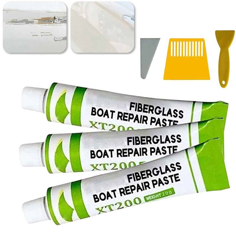 Gogolonge Fiberglass Boat Repair Paste, Xt200 Quick Dry Little Putty Putty, Car Scratch Remover Touch Up Paste Fix Tools, InstaFix Fiberglass Boat Repair Paste for Scratches, Cracks (Mud Yellow) von SGKcnvw