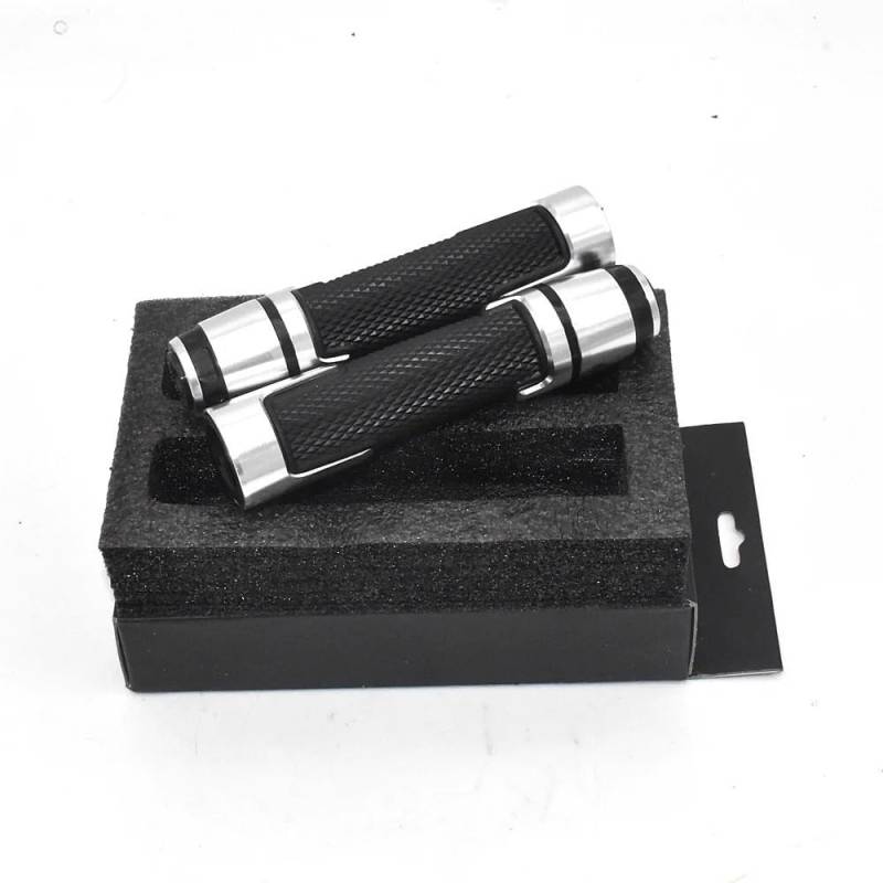 SGRYGSAEA 7/8" 22mm Motorrad Griffe rutschfest Gummi Lenkerg Motorradlenker Gummi-Gelgriffe Handgriffe Für B&MW G650GS(Silver) von SGRYGSAEA