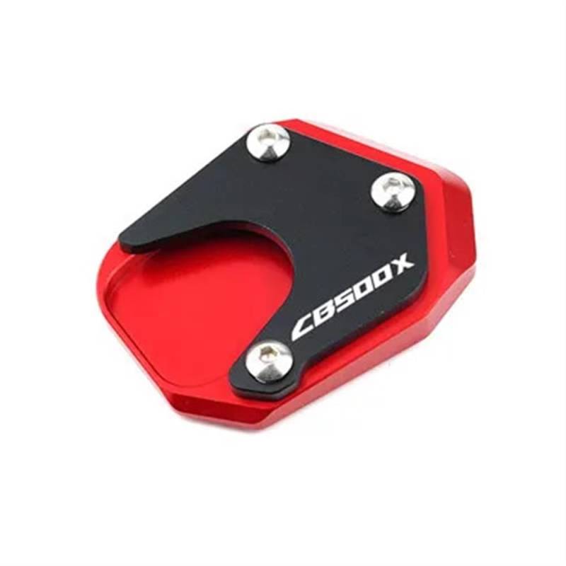 SGRYGSAEA Motorrad Ständer Fuß Seitenverlängerung Pad Für H&ONDA CBR500R CB500F CB500X CB 500X CBR 500R 2013-2022 Motorrad CNC Ständer Fuß Seitenständer Verlängerungspad Stützplatte(CB500X Red) von SGRYGSAEA
