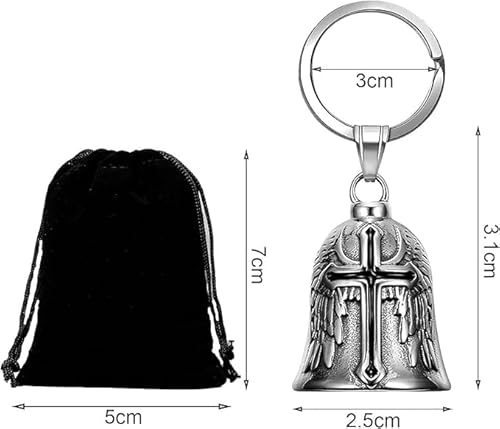 2 Schlüsselanhänger Und 2 Schwarze Taschen, Kleine Bell -Autoanhänger, Verpackungszubehör, Samtbündeltaschen, Einfache Aufbewahrungstaschen. von SGSCFG