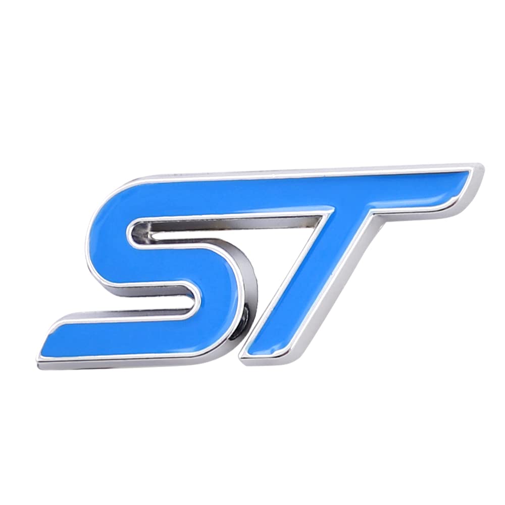 1 Stück 3D Metall ST Aufkleber Autokopf Emblem Abzeichen Chrom Aufkleber für Die meisten Automodelle (blau) von SGW