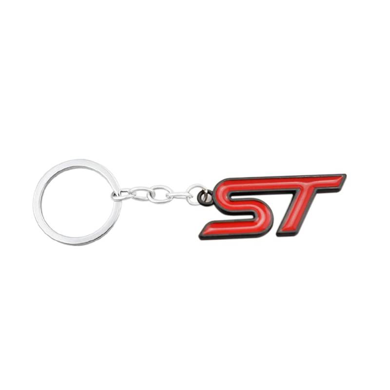 1 Stück 3D Metall ST Schlüsselschnalle Aufkleber Autokopf Emblem Abzeichen Chrom Aufkleber für Die meisten Automodelle(rot) von SGW