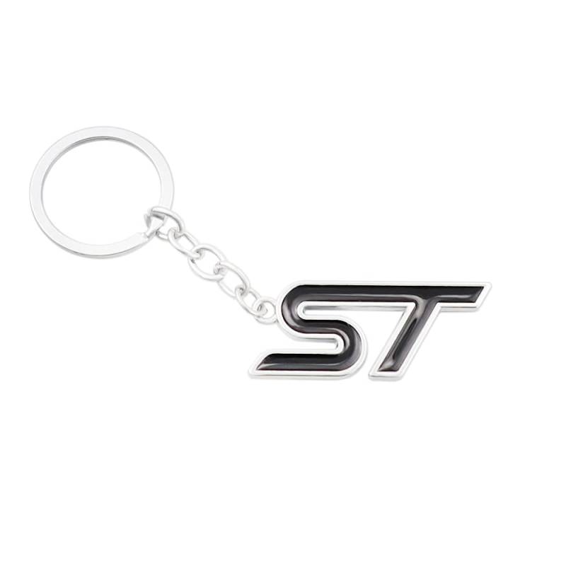 1 Stück 3D Metall ST Schlüsselschnalle Aufkleber Autokopf Emblem Abzeichen Chrom Aufkleber für Die meisten Automodelle(silberfarben) von SGW