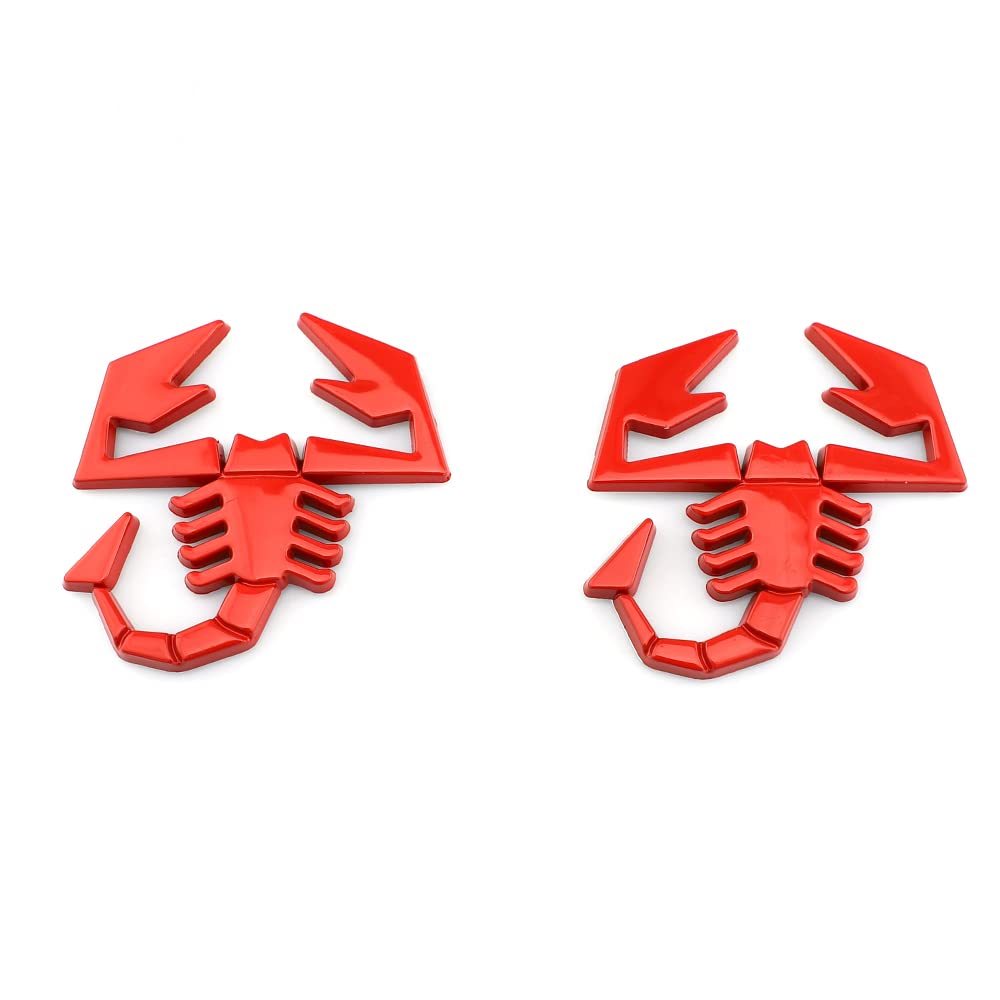 2 Stück Skorpion Aufkleber Autoaufkleber für Auto Motorrad Pickup Truck Kofferraum Kühlschrank (rot) von SGW