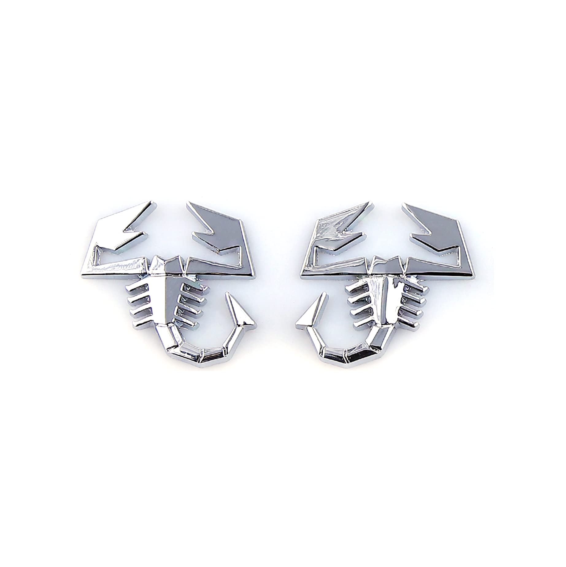 2 Stück Skorpion-Emblem, 3D-Metall-Abzeichen, Auto-Seite, Rückseite, Vorderseite, Dekoration, Aufkleber, passend für Universal-Auto, Fahrzeug, LKW (Silber) von SGW