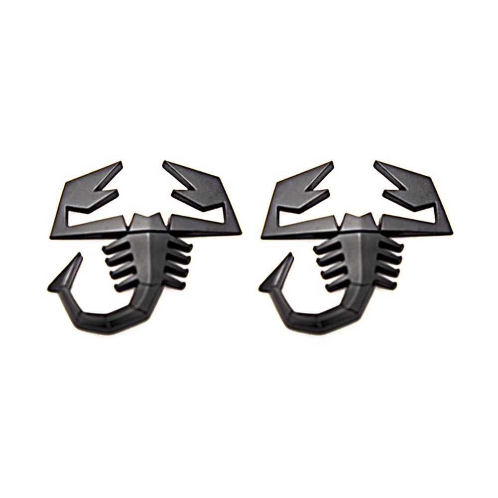 2 Stück Skorpion Emblem Autozubehör 3D Scorpion Auto Aufkleber Abzeichen Emblem Aufkleber (schwarz) von SGW