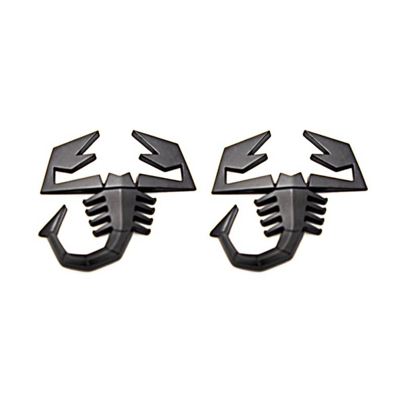 2 Stück Skorpion Emblem Autozubehör 3D Scorpion Auto Aufkleber Abzeichen Emblem Aufkleber (schwarz) von SGW
