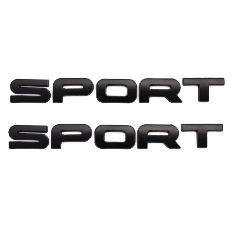 2 x 3D-Metall-Sport-Emblem, Logo, Kofferraum, Heckklappe, Aufkleber, Autoaufkleber, Schwarz von QOWRKRQ