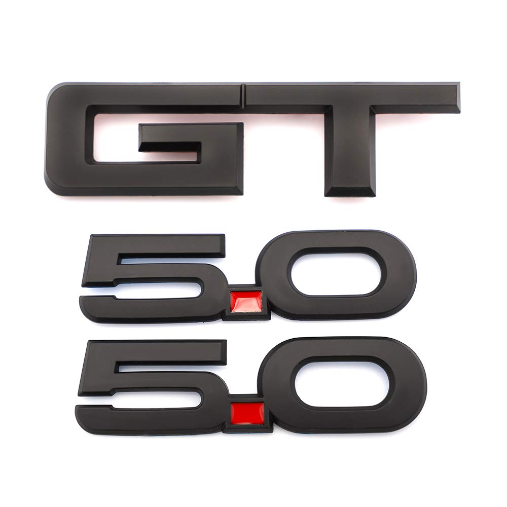 3 Stück GT Emblem Plus 5.0 Embleme Emblem Kompatibel mit Aufkleber 2015-2017 von SGW