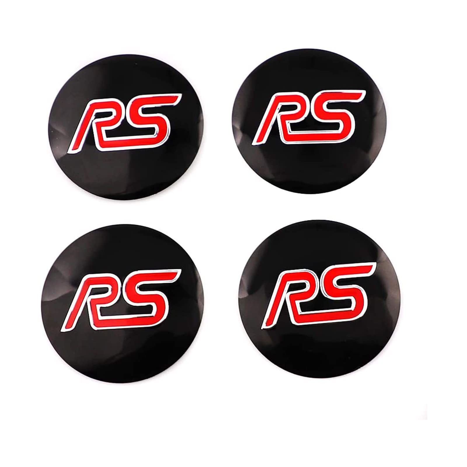 4 Stück Radnabendeckel für RS Emblem Logo Radnabenabdeckung Aufkleber geeignet 60mm Kappen von SGW