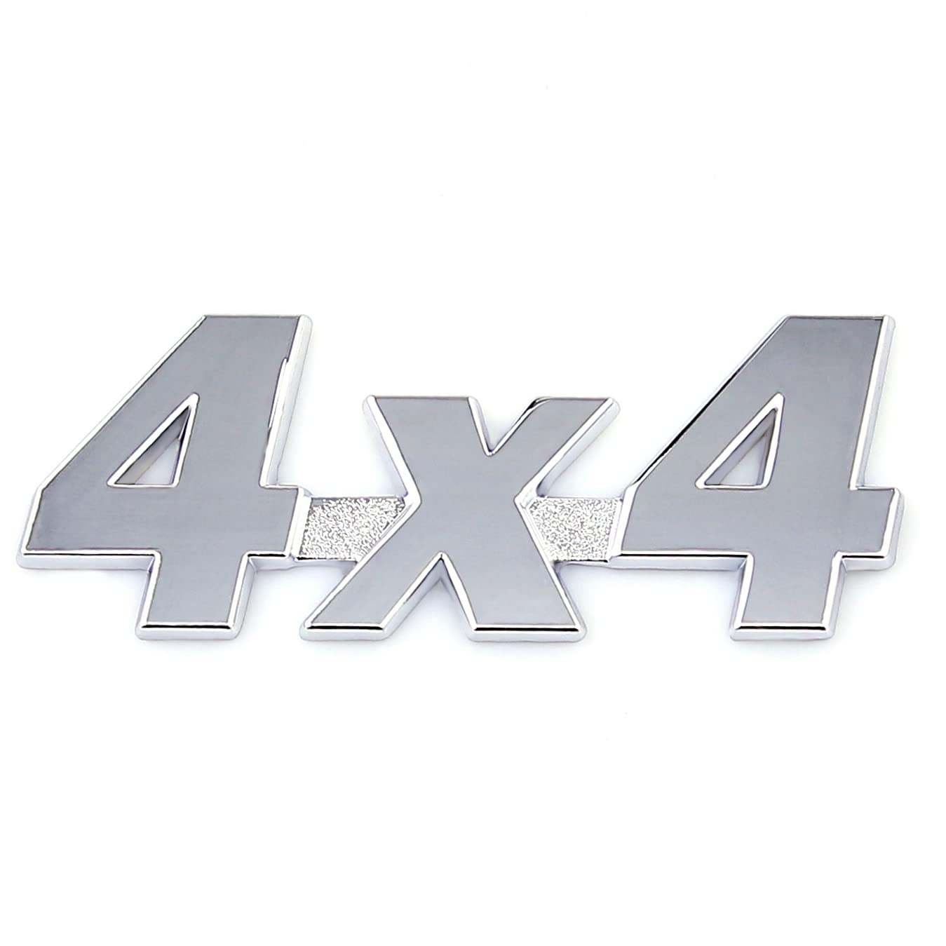 4 x 4 Emblem Allradantrieb 3D Metall Auto Side Fender Heck Kofferraum Emblem Abzeichen Aufkleber Aufkleber (Silber) von SGW