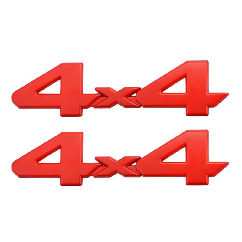 4 x 4 Embleme Aufkleber 3D Chrom Auto Tuning Aufkleber Liberty Namensschild Aufkleber Ersatz für SUV (rot) von SGW