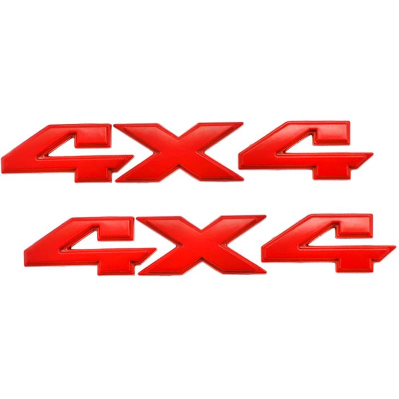 4x4 Emblem Autoaufkleber 3D Chrom Auto Tuning Aufkleber Liberty Namensschild Aufkleber Ersatz für SUV (rot) von SGW