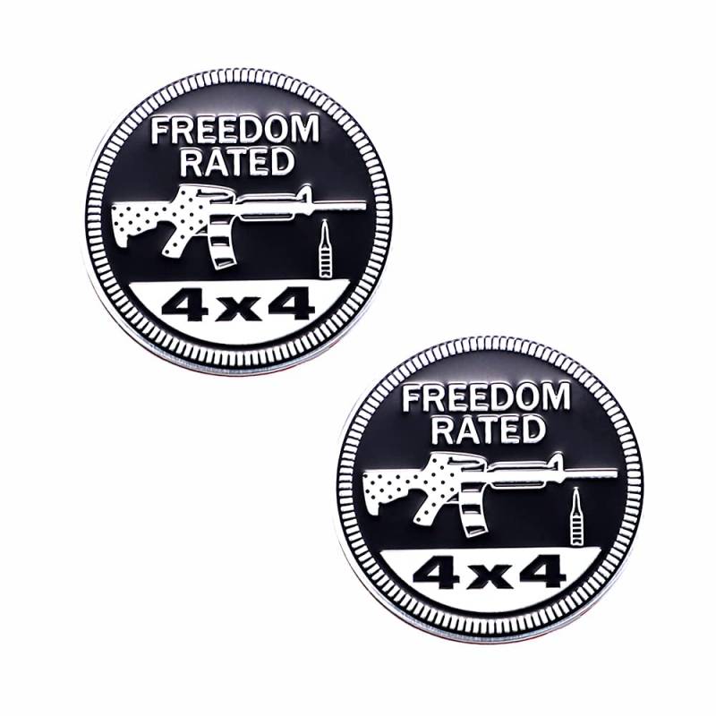 4x4 Emblem Freedom Rated Auto Abzeichen Embleme Runde Aufkleber Auto Aufkleber (Freiheit) von SGW