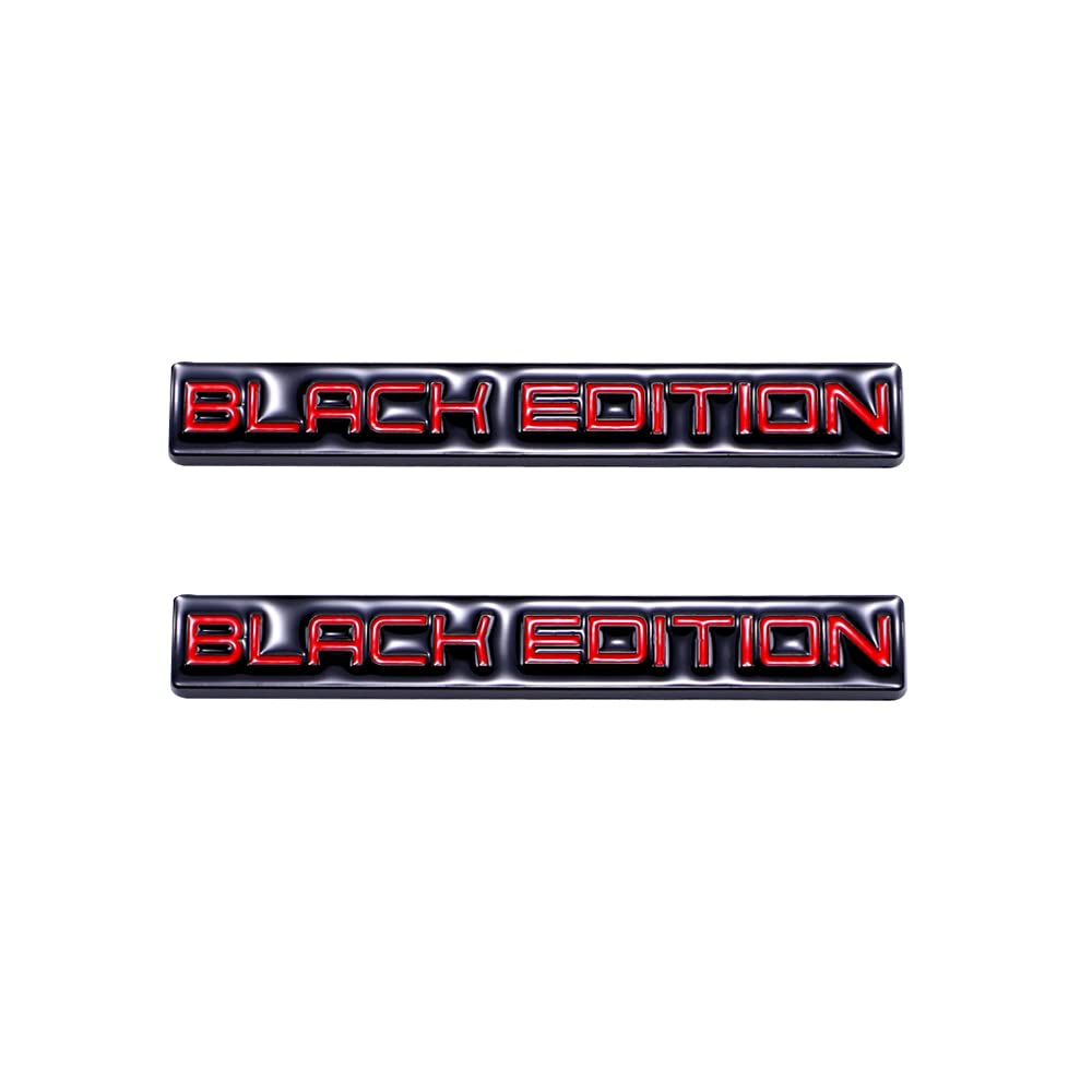 Black Edition Emblem 3D Metall Limited Edition Badge Auto Panel Karosserie Selbstklebend Emblem Aufkleber Fahrzeug Auto Tuning Emblem (Schwarz) von SGW