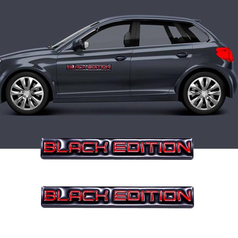 Black Edition Emblem 3D Metall Limited Edition Badge Auto Panel Karosserie Selbstklebend Emblem Aufkleber Fahrzeug Auto Tuning Emblem (Schwarz) von SGW