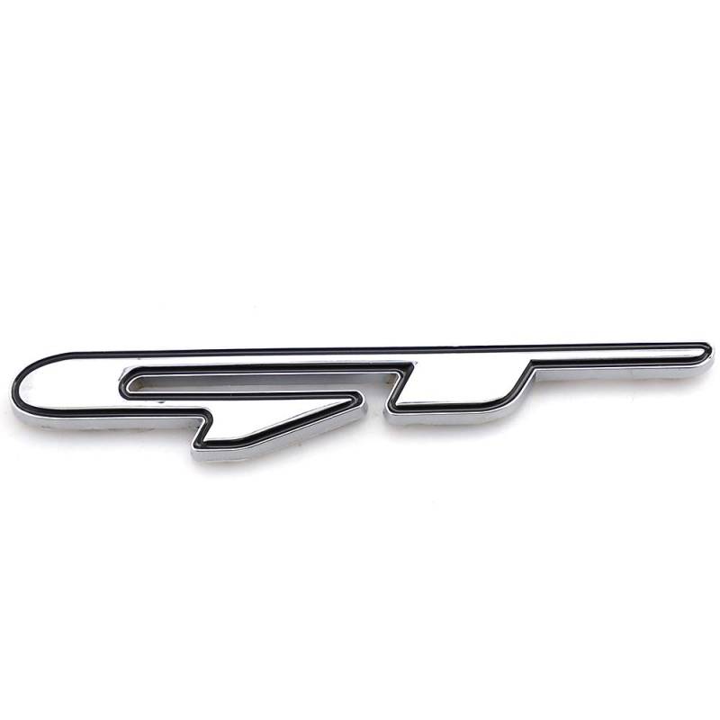 GT Emblem Metall Chrom Abzeichen Auto Kotflügel Kofferraumdeckel Kurzes Logo SUV Coupe 3D Aufkleber Aufkleber (Silber) von IUSOT