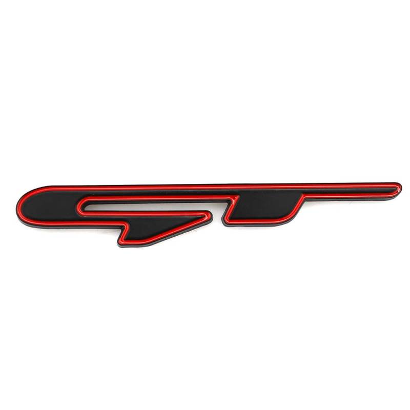GT Emblem Metall Chrom Abzeichen Auto Kotflügel Kofferraumdeckel Kurzes Logo SUV Coupe 3D Aufkleber Aufkleber (schwarz) von SGW