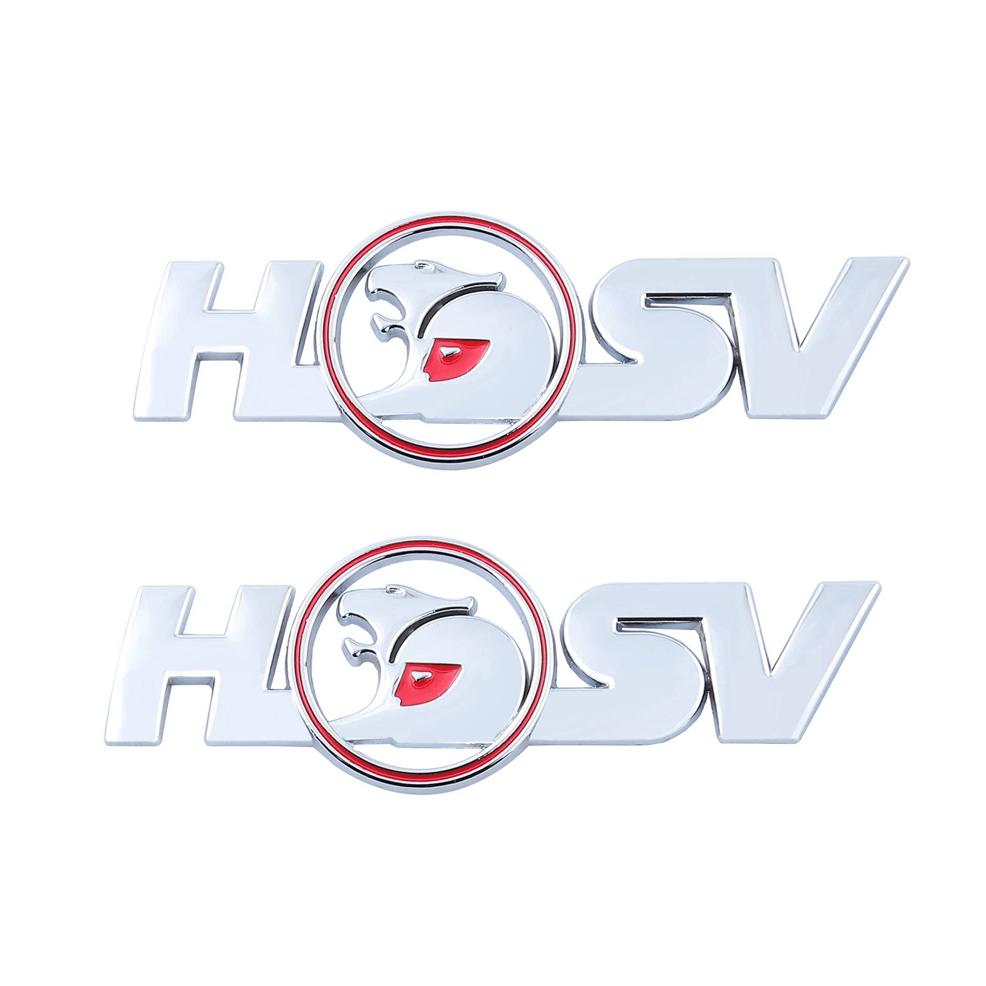 HSV Emblem Autoaufkleber Löwenlogo Auto Emblem für Tür Seitenkofferraum (Silber Rot) von SGW