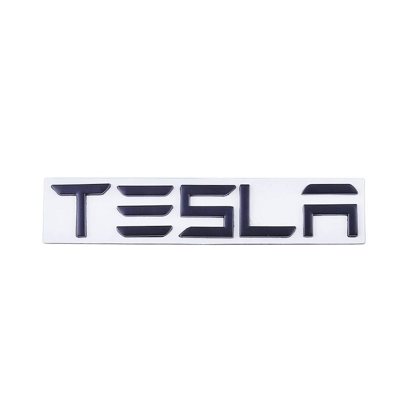 Tesla Emblem Für Tesla Heckklappe Einfügen Buchstaben Auto Aufkleber Logo 3M Kleberücken Kompatibel für Tesla Modell 3/S/X/Y (schwarz) (schwarz) von SGW