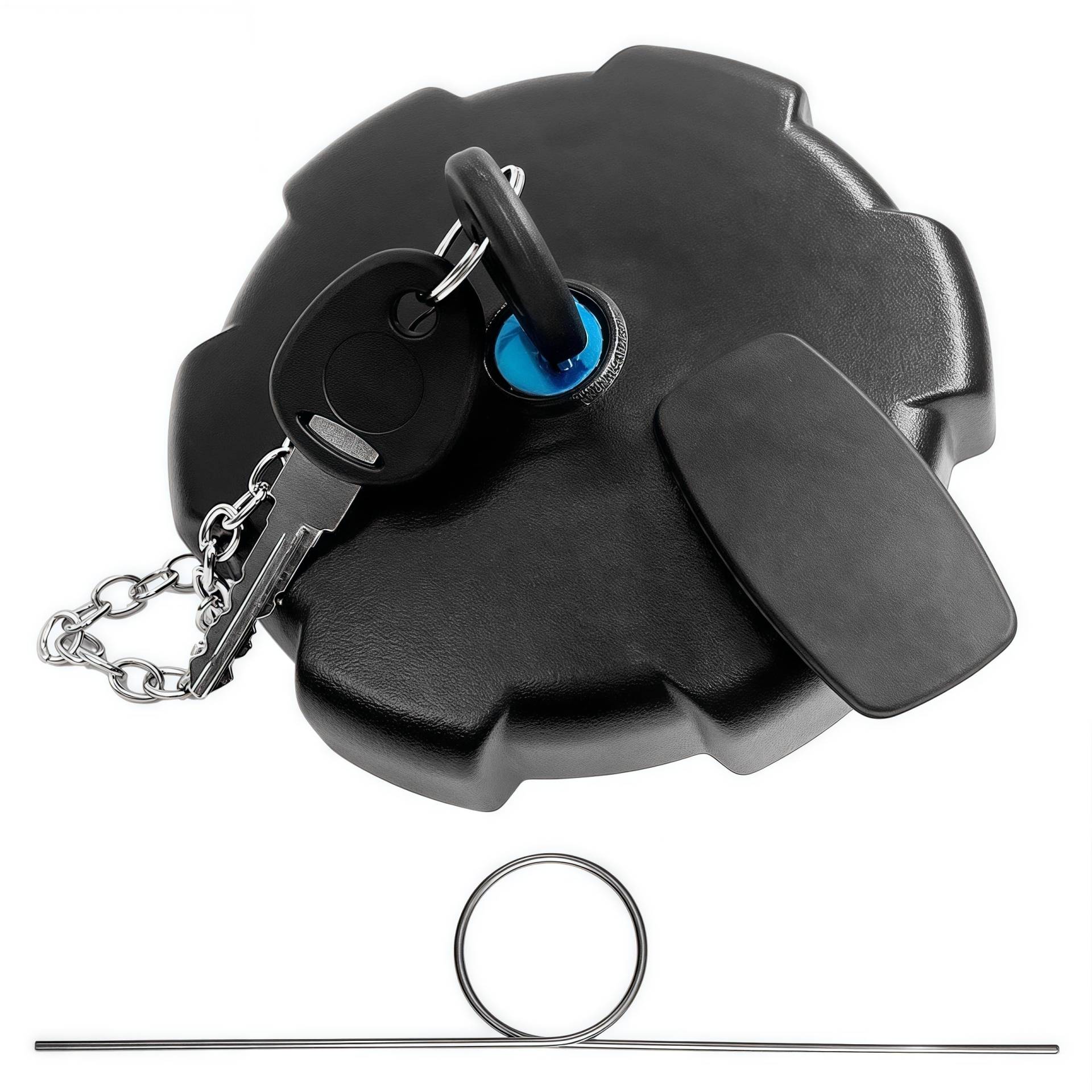 Tankdeckel Abschließbar Schwarz mit Kette, 2 Schlüsseln und Haken, Passend für MAN TGA TGX TGS Actros Atego 80 mm, für Volvo-Radladermodellen L60, L70, L110, L120, L150, L180, L220, L350 Tankdeckel Abschließbar Schwarz mit Kette, 2 Schlüsseln und Haken, Passend für MAN TGA TGX TGS Actros Atego 80 mm, für Volvo-Radladermodellen L60, L70, L110, L120, L150, L180, L220, L350 von SGZQKZ