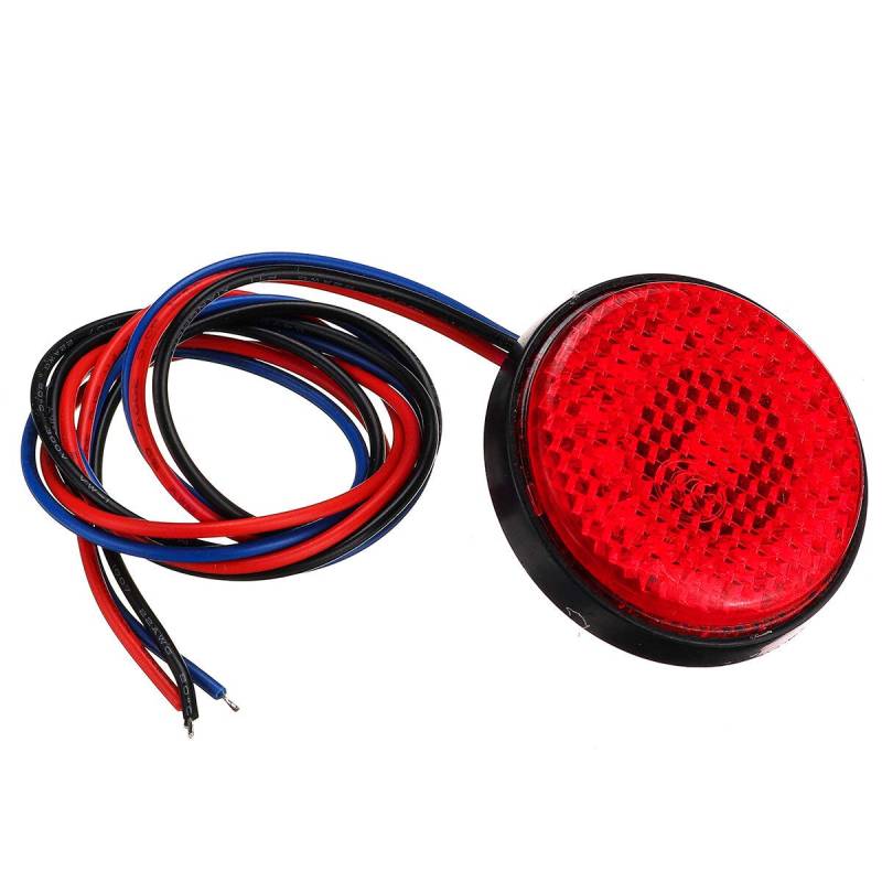 SGerste Rote Rücklicht, Bremslicht, LED, rund, Reflektor für Auto, Motorrad, 2 Stück von SGerste