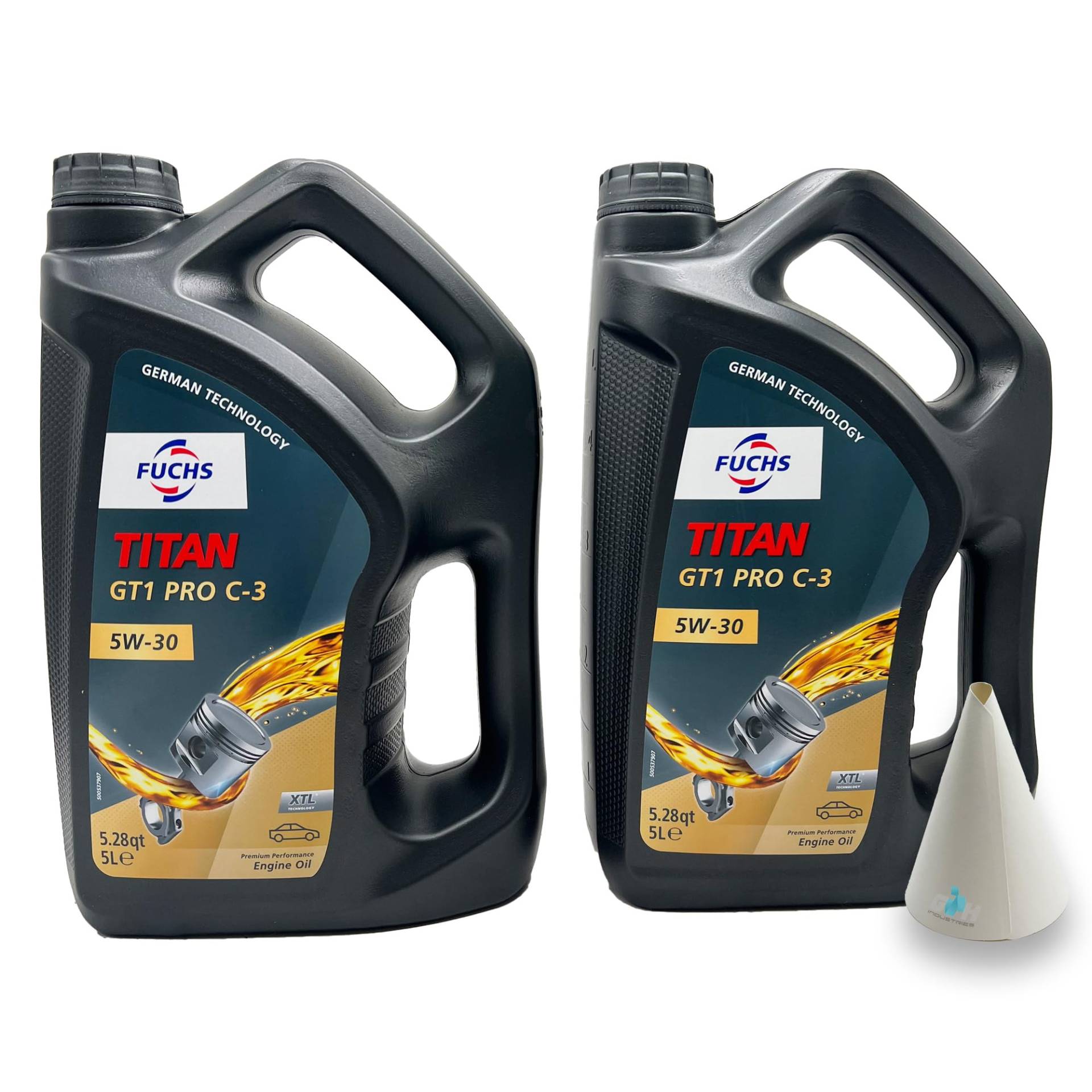 10 L Fuchs Titan GT1 Pro C-3 5W30 | passend für | VW 504 00 | VW507 00 | MB 229.51 | BMW LONGLIFE-04 | PORSCHE C30 | 10 Liter | Motoröl | Motorenöl | mit Trichter von SGplusMH