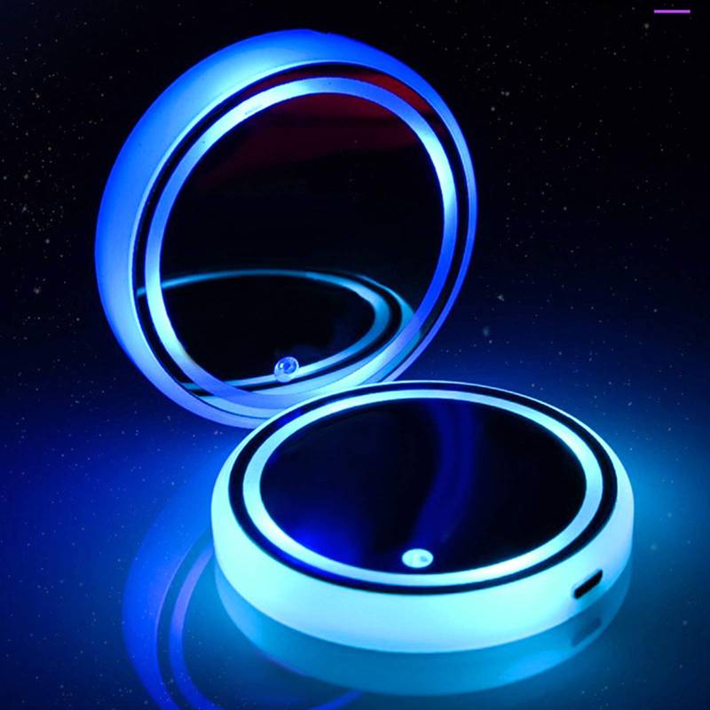 SH-RuiDu LED-Becherhalter-Lichter, Auto-LED-Untersetzer, universelle Farbwechsel-Getränkematte, USB-Aufladung, leuchtende Becher-Pad, Auto-Innen-Ambiente-Licht von SH-RuiDu