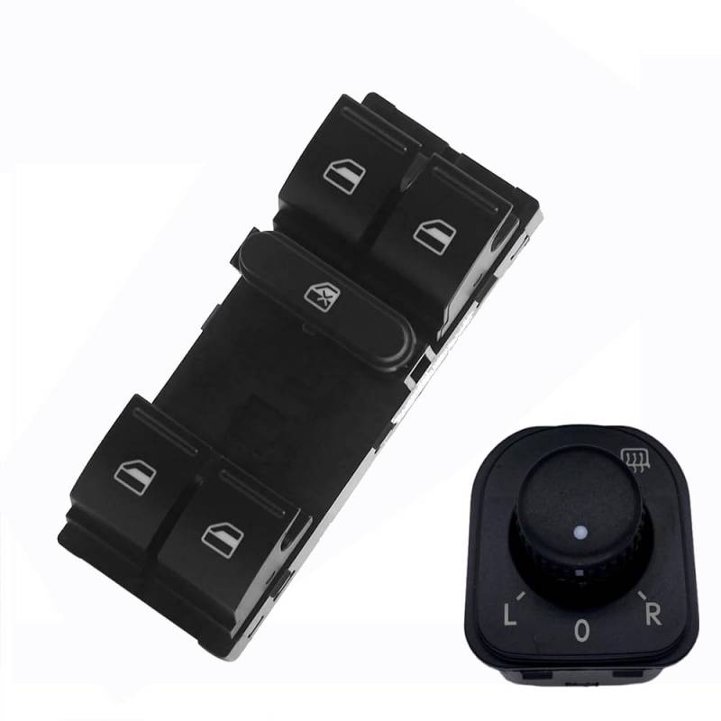 Fensterheberschalter Auto Vorne Links Fahrer Spiegel Tür Fenster Control Schalter Regler Taste Für Golf MK5 MK6 2006-2013 von SHANSHAN