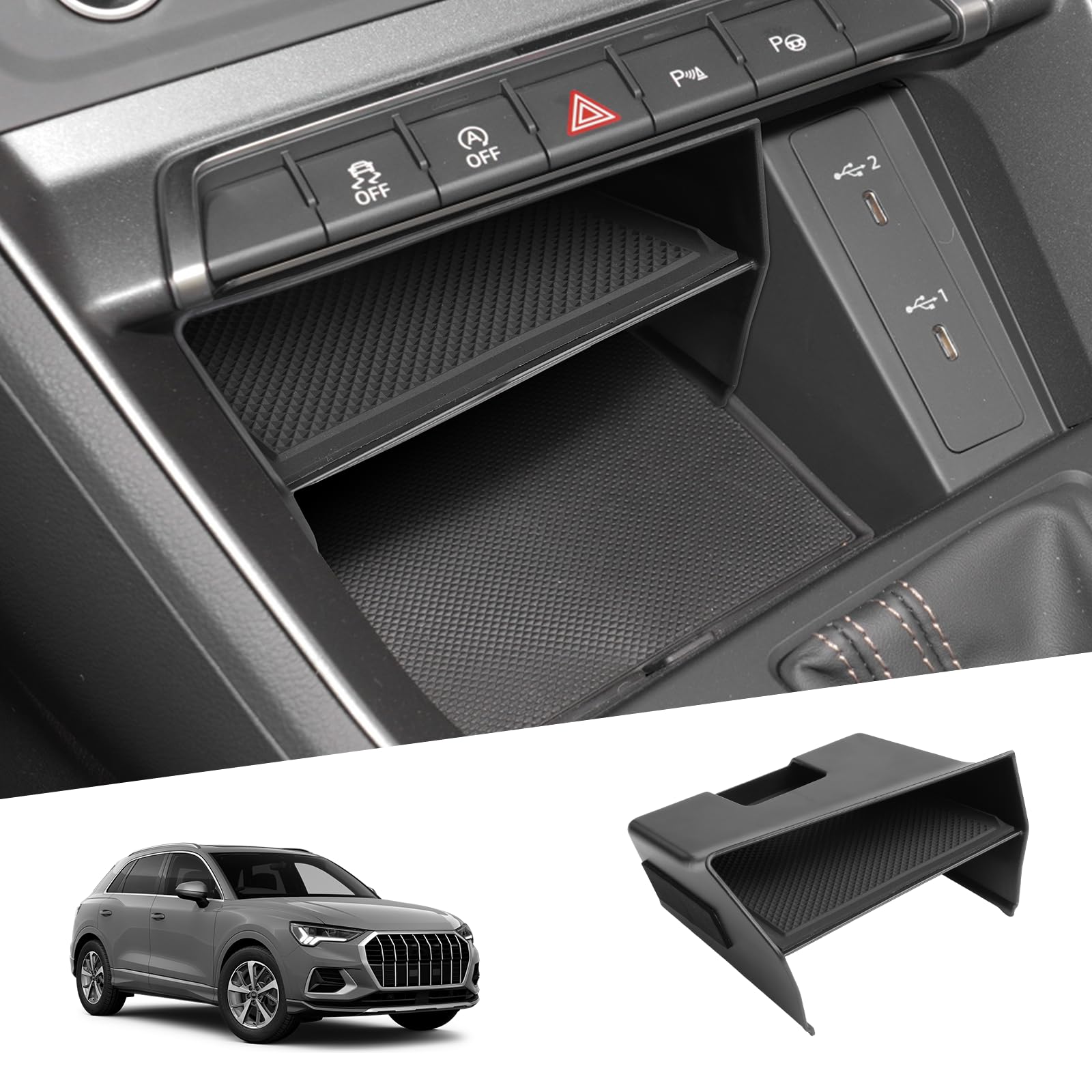 SHAOHAO Kompatibel mit Audi Q3 F3 / Sportback 2019-2023 2024 2025 Ablagebox für die Mittelkonsole Auto Center Console Organizer Multifunktionaler Aufbewahrung Audi Q3 Sportback Zubehör SHAOHAO Kompatibel mit Audi Q3 F3 / Sportback 2019-2023 2024 2025 Ablagebox für die Mittelkonsole Auto Center Console Organizer Multifunktionaler Aufbewahrung Audi Q3 Sportback Zubehör von SHAOHAO