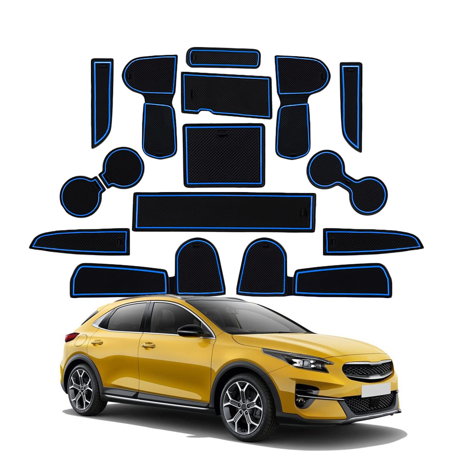 SHAOHAO Kompatibel mit Kia Ceed SW GT Proceed GT/XCeed GT 2020-2024 Gummimatten Mittelkonsole Antirutschmatten Getränkehaltermatt Türschlitzmatte Aufbewahrungsbox kia Proceed gt zubehör Blau SHAOHAO Kompatibel mit Kia Ceed SW GT Proceed GT/XCeed GT 2020-2024 Gummimatten Mittelkonsole Antirutschmatten Getränkehaltermatt Türschlitzmatte Aufbewahrungsbox kia Proceed gt zubehör Blau von SHAOHAO