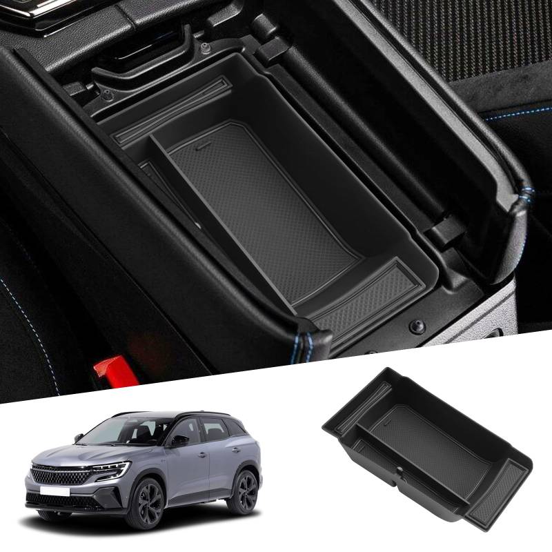 SHAOHAO Kompatibel mit Renault Austral RHN 2022 2023 2024 2025 E-Tech Mittelkonsole Armlehne Aufbewahrungsbox Austral Zubehör Mittelarmlehne Organizer Tray Renault Austral Zubehör von SHAOHAO