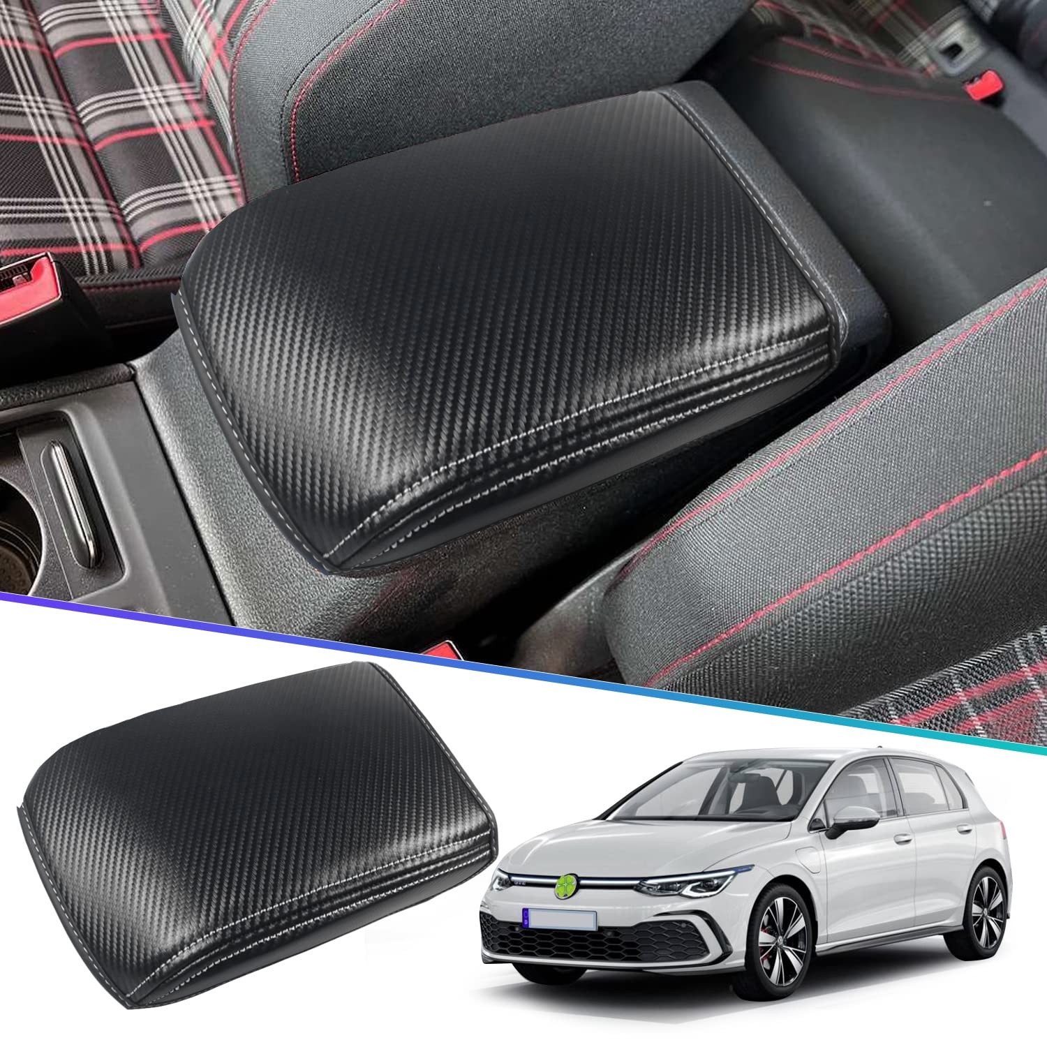 SHAOHAO Kompatibel mit VW Golf 8 MK8 GTI GTD GTE 2020 2021 2022 2023 2024 Mittelkonsole Armlehne Abdeckung Armrest protector cover golf 8 zubehör SHAOHAO Kompatibel mit VW Golf 8 MK8 GTI GTD GTE 2020 2021 2022 2023 2024 Mittelkonsole Armlehne Abdeckung Armrest protector cover golf 8 zubehör von SHAOHAO