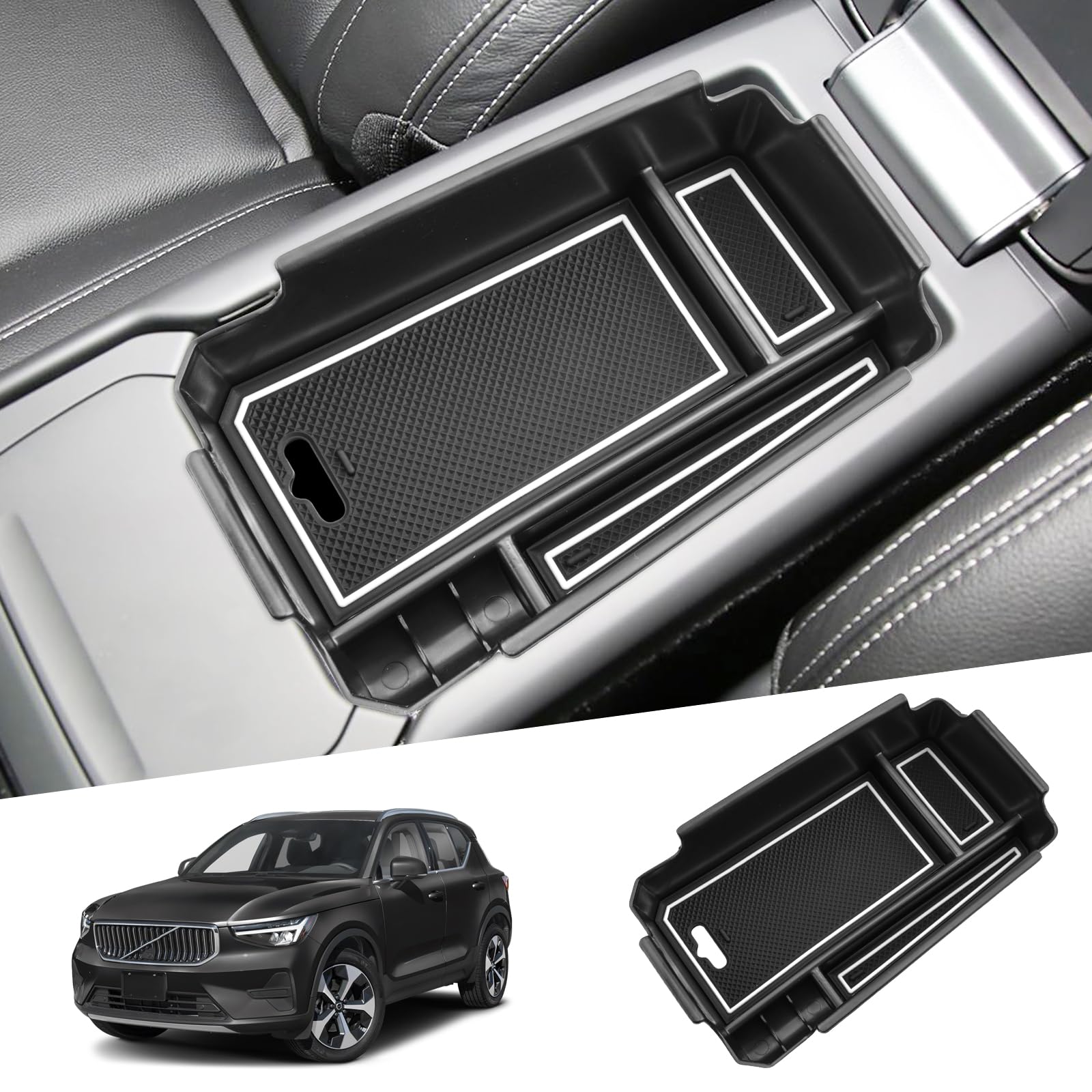 SHAOHAO Kompatibel mit Volvo XC40 /C40 Hybrid PHEV 2018-2025 Mittelkonsole Armlehne Aufbewahrungsbox Mittelarmlehne Organizer Tray Multifunktionaler Handschuhfach Volvo XC40 Zubehör SHAOHAO Kompatibel mit Volvo XC40 /C40 Hybrid PHEV 2018-2025 Mittelkonsole Armlehne Aufbewahrungsbox Mittelarmlehne Organizer Tray Multifunktionaler Handschuhfach Volvo XC40 Zubehör von SHAOHAO