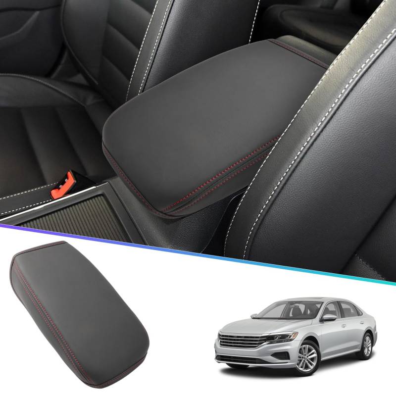 SHAOHAO Kompatibel mit VW Passat B8 2015-2023 2024 / Nissan Qashqai J12 2021-2024 2025 Mittelarmlehne Abdeckung Mittelkonsole Armlehnenbezug, Mittelarmlehnenabdeckung Passat b8 zubehör von SHAOHAO