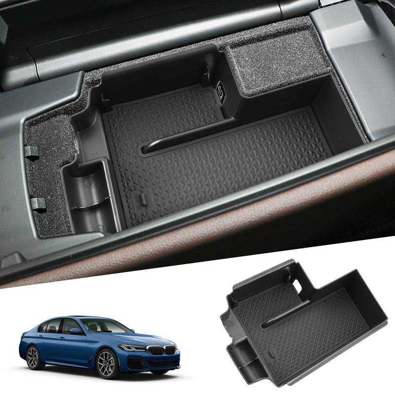 SHAOHAO Mittelkonsole Armlehne Aufbewahrungsbox für BMW 5er G30 G31 G38 Facelift 2020 2021 2022 2023 Mittelarmlehne Organizer Tray BMW g30 zubehör BMW g31 zubehör von SHAOHAO