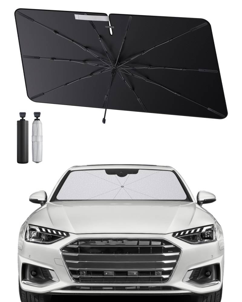 SHAOHAO kompatibel mit Audi A4 B9 2020 2021 2022 2023 2024 Sonnenschirm Auto Auto Sonnenschutz Frontscheibe Faltbar UV-Schutz Sonnenschirm knitterfreier Stoff Audi A4 B9 zubehör von SHAOHAO
