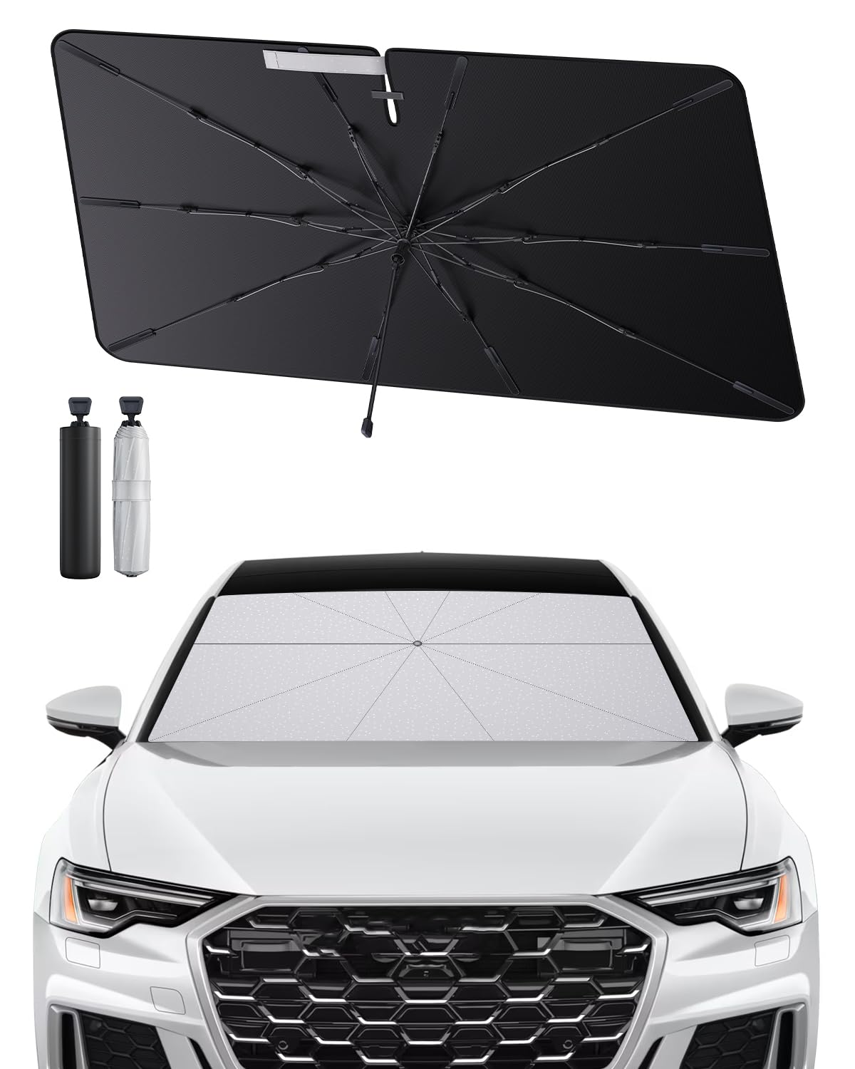 SHAOHAO kompatibel mit Audi A6 C8 /4K & Audi A7 4K8 2019-2024 Sonnenschirm Auto Auto Sonnenschutz Frontscheibe Faltbar UV-Schutz Sonnenschirm knitterfreier Stoff a6 c8 zubehör SHAOHAO kompatibel mit Audi A6 C8 /4K & Audi A7 4K8 2019-2024 Sonnenschirm Auto Auto Sonnenschutz Frontscheibe Faltbar UV-Schutz Sonnenschirm knitterfreier Stoff a6 c8 zubehör von SHAOHAO
