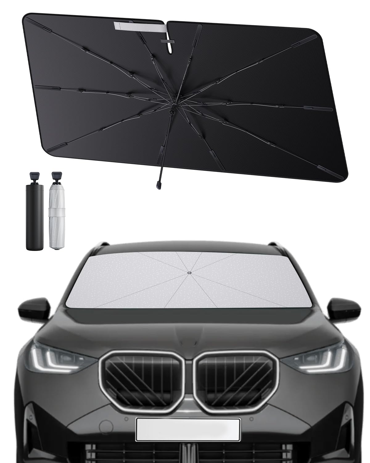 SHAOHAO kompatibel mit BMW X3 G01 2018-2024 BMW iX3 G08 Sonnenschirm Auto Auto Sonnenschutz Frontscheibe Faltbar UV-Schutz Sonnenschirm knitterfreier Stoff BMW G01 zubehör SHAOHAO kompatibel mit BMW X3 G01 2018-2024 BMW iX3 G08 Sonnenschirm Auto Auto Sonnenschutz Frontscheibe Faltbar UV-Schutz Sonnenschirm knitterfreier Stoff BMW G01 zubehör von SHAOHAO